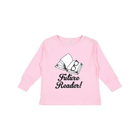 

Inktastic Future Reader Book Gift Boys or Girls Long Sleeve Toddler T-Shirt