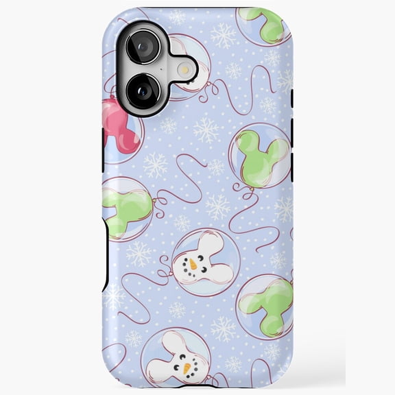 Winter Mouse Balloons Cute Festive Holiday Scene with iPhone 17 16 15 14 13 12 11 Pro Max