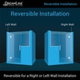 thumbnail image 4 of DreamLine Unidoor-X 67-67 1/2 in. W x 72 in. H Frameless Hinged Shower Door in Satin Black, 4 of 11