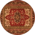 thumbnail image 1 of Ahgly Company Indoor Round Medallion Orange Traditional Area Rugs, 5' Round, 1 of 1