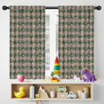 thumbnail image 5 of Green Pink Star Checkerboard Kids Curtains,Childrens Insulated Curtains Set Of 2,Bedroom Essentials,Teen Room Decor 42"X54", 5 of 5