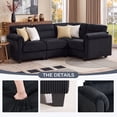thumbnail image 4 of Bonzy Home Modular Sectional Sofa, L‑Shaped Couch, Ultra‑Comfort Seating – Configurable for Living Room & Family Room, Charcoal, 4 of 8
