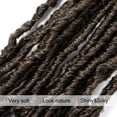thumbnail image 6 of 18 Inch 5 Packs Synthetic Locs Black Goddess Faux Locs Curly Wavy Hair 21 Strands Pre-Looped Synthetic Most Natural Soft Locs Crochet Dirty Hair Extend for Woman +Free Gift(18" 425G), 6 of 8