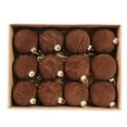 thumbnail image 2 of Christmas Tree Ornaments Balls, 12 Pack 2.4 Inch Flocked Velvet Christmas Tree Ornaments Plastic Balls, 2 of 6