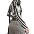 thumbnail image 3 of Listenwind Women's Vintage Striped T-shirt Aesthetic Long Sleeve Slim Tee Shirt Casual 2000s Style Pullovers Tops, 3 of 4