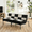 Black&White, variant on Gewnee 63.39”Futon Sofa Bed – Iron Frame with 5 Adjustable Positions,Converts to Sleeper in Seconds – Perfect for Living Room,Office,Apartment,Dorm,Dark Grey