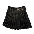 thumbnail image 2 of Girl's Sequins Pleated Skirt Pleated Skirt Full of Sequins Sweet Anti-Shine Dance Costumes Performance Outfit Black 4-5Years, 2 of 7