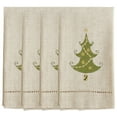 thumbnail image 3 of Saro Lifestyle Lighted Christmas Tree Design Embroidered and Hemstitched Guest Towels (Set of 4), 3 of 3