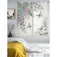 thumbnail image 2 of Spring Lavender Sheer Curtains 72 Inch Length 2 Panels Set, Garden Botanical Leaves Butterflies Voile Window Treatment Rod Pocket Curtains Sheers Drapes for Bedroom/Living Room/Kitchen 52"x72"x2, 2 of 7