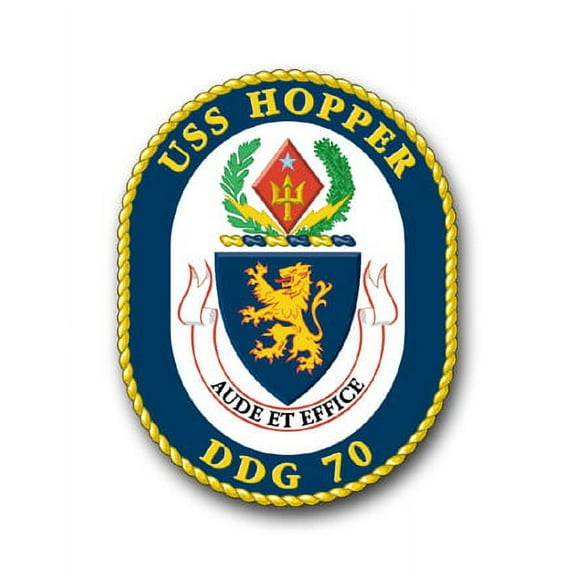 3.8 Inch Navy USS Hopper DDG-70 Vinyl Transfer Decal
