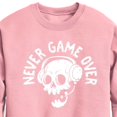 thumbnail image 2 of Instant Message - Gamer - Never Game Over - Toddler & Youth Crewneck Fleece Sweatshirt, 2 of 5