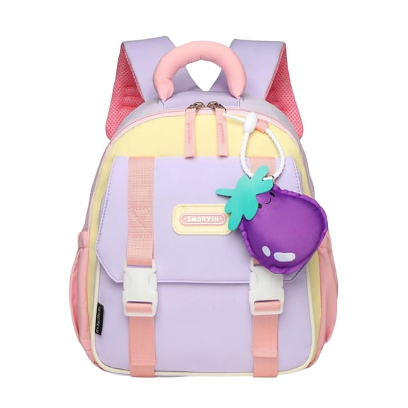 Weebloom Cute School Backpack For Toddler Boys Girls Lightweight School Bag Color Block Design Travel Daypack Bookbag Preschool Kindergarten Purple