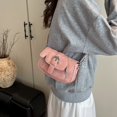 thumbnail image 4 of Bolsos para mujer 2025, nuevo estilo, estilo retro de nicho, bolso de un solo hombro, bandolera informal con textura, bolso cuadrado pequeño., 4 of 5