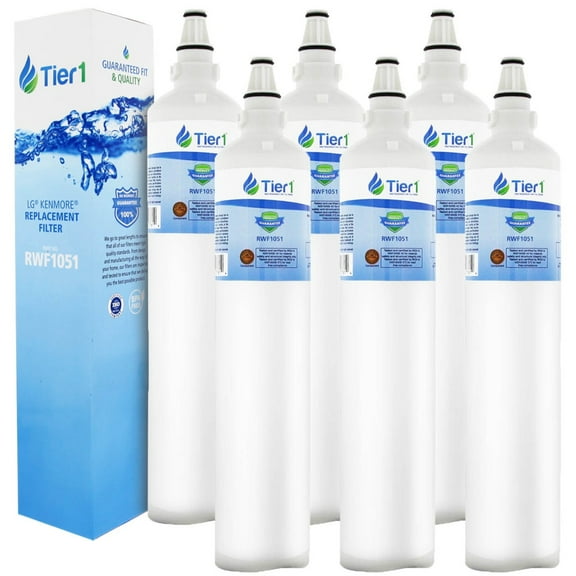 Tier1 5231JA2006A Refrigerator Water Filter 6-pk | Replacement for LG LT600P, 5231JA2006B, Kenmore 46-9990, 9990, 469990, 5231JA2006F, 5231JA2005A, Fridge Filter