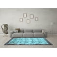 thumbnail image 3 of Ahgly Company Indoor Rectangle Persian Light Blue Traditional Area Rugs, 7' x 10', 3 of 4