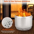 thumbnail image 5 of Garvee Fire Pits for Garden, 35.4 Inch Smokeless Fire Pit, 304 Stainless Steel Wood Burning Fireplaces with Removable Ash Pan & Stand, Portable Safe Burning Firepit ,Ideal for Outside Patio Camping, 5 of 7