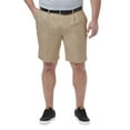 thumbnail image 1 of Haggar Short Homme Cool 18 Pro Coupe Classique Extensible Uni Plissé devant, Kaki, 44, 1 of 4