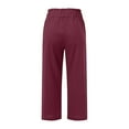 thumbnail image 5 of Pants for Women Tan Women Harem Pants Dressy Teal Dressy Sweats Casual Trouser with Pocket Comfy Casual Suit Running Pant 50s Clothes for plus Size Drawstring Pant Red S, 5 of 5