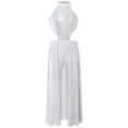 thumbnail image 3 of Zaldita Kids Girls Shiny Sparkly Ballroom Jumpsuit Jazz Latin Ballet Leotard Dance Dress Samba Rumba Dancewear White 8, 3 of 7