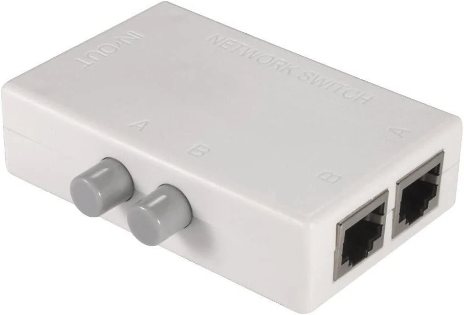 PRIME - Mini Network Switch Hub 2 Ports, Touch Control Design – Ideal For Home Office