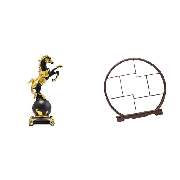 Figura de escritorio,Estante con estatua de caballo para escritorio,oficina y decoración del hogar,Figura decorativa de resina para escritorio,decoración del hogar,Expositor de