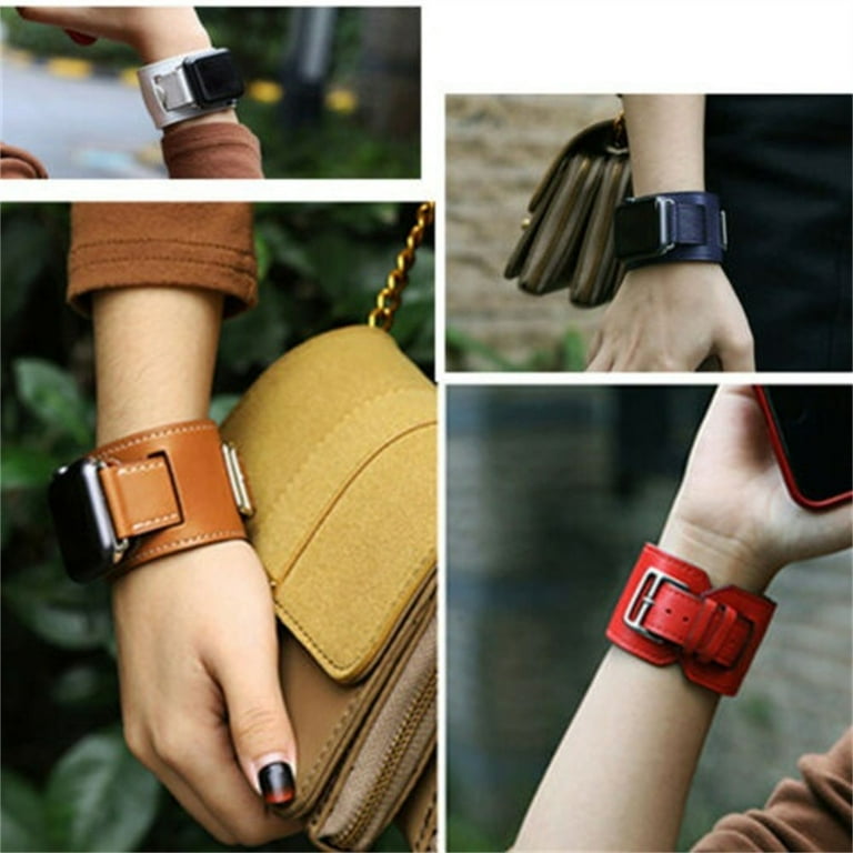 Yepband Genuine leather strap Compatible with apple watch hermes 44mm 38mm 40mm 45mm 41mm 42mm 49mm metal classic buckle Cuff Bracelet for iWatch