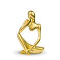 thumbnail image 4 of Accent Collection Petite Statue Thinker, Sculpture Abstraite, Décoration de Salon 9 Pouces, 4 of 6
