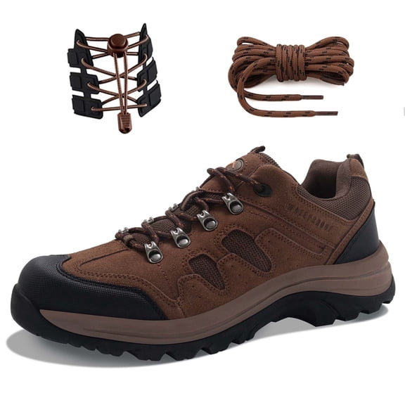 CC-Los Men's Waterproof Hiking Shoes Outdoor Comfortable Trekking Shoe Lightweight Working Sneaker