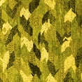 thumbnail image 1 of Ahgly Company Machine Washable Indoor Square Abstract Yellow Modern Area Rugs, 4' Square, 1 of 4