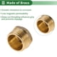thumbnail image 3 of Accesorios de tubería de latón Unique Bargains 1/2" macho tapón de rosca externa engrosada 0.92" 2 piezas, 3 of 7