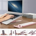 thumbnail image 1 of LNGOOR 1 Pce Support pour Ordinateur Portable Universel Portable Réglable Support de Bureau avec Multiples Angles pour Tablette Support Pliant Rehaussant Support Support, 1 of 6