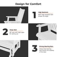 thumbnail image 5 of Innovaze Polywood HIPS Patio Glider with Cup Holders, All-Weather Resistant for Outdoor, Porch Garden, Heavy Duty 900 LBS (3-seater, White), 5 of 9