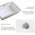 thumbnail image 2 of Rectangular Undermount Bathroom Sink -22 *15 inch Vessel Sink,Undermount Bathroom Sink Rectangle, White Ceramic Lavatory Vanity Basin with Overflow, 2 of 8