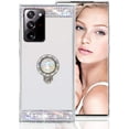 thumbnail image 2 of for Galaxy Note 20 Ultra 5G Makeup Mirror Case Diamond Glitter Rhinestone with Ring Stand Kickstand Cute for Girls Women Cover Bling Crystal Ring Holder Finger Grip Case for Galaxy Note 20 Ultra, 2 of 16