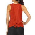 thumbnail image 3 of CAIXIA Workout Clothes for Women Sleeveless Athletic Tank Tops Scoop Neck Basic Undershirt Yoga Running Shirts for Women Lightweight Racerback Breathable Tee,Orange, 3 of 5