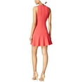 thumbnail image 2 of Women's Sleeveless Halter Bow Neck Godet Dress Cameo Coral M, 2 of 2