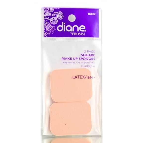 Color : Peach - 2 Pack , Other Accessories: Diane Latex Square Make Up Sponges , Hair Scalp - Pack of 2 w/ SLEEKSHOP Teasing Comb