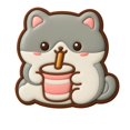 thumbnail image 4 of Kawaii Cat Drinking Soda Cookie Cutter - 4x3.8" Fun Baking Design for Kids, 4 of 6