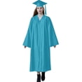 thumbnail image 2 of 50 % de Réduction! Robe d'Été Fluide, Robe à Manches Longues pour Femmes Couleur Unie Col Rond Bleu Ciel TG, 2 of 4