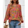 thumbnail image 3 of PRETTYGARDEN Women's Floral Button Down Blouse Fall Fashion Dressy Casual Long Sleeve Oversized Shirts Top Boho Clothes, 3 of 10