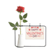 thumbnail image 1 of Cerradura del corazon feliz dia de San Valentin amor Botella de decoración de jarrones colgantes de flores rosas artificiales, 1 of 3