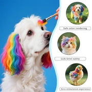 Dog Hair Dye, 3 Color - Blue, Yellow, Green Pet Hair Dye Set, Pet Safe Dyes, Dog Hairs Coloring Agent, Fashionable DIY Pets Grooming, Easy to Use (3 color, 3x100ml)