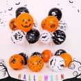 thumbnail image 3 of 100 Uds. Globos Halloween esqueleto fantasma murciélago calabaza perfectas decoraciones para fiesta de Halloween-blanco naranja y negro, 3 of 5