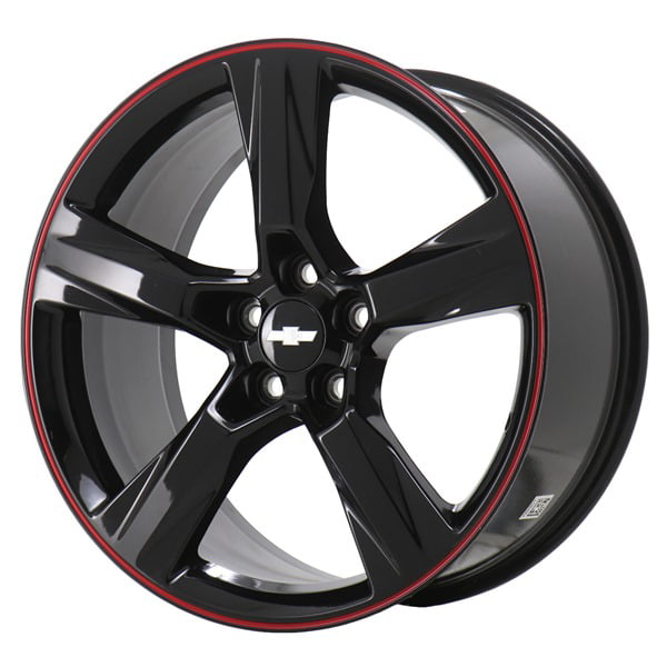 CAMARO 2016 - 2019 RED STRIPE SATIN BLACK Factory OEM Wheel Rim (Not Replicas) Walmart.com