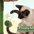 thumbnail image 6 of Alden Design 52.5'' Height Cactus Cat Tree Condo with Natural Sisal, Green/Brown, 6 of 9