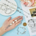 thumbnail image 4 of 7 Styles Bracelet Blank Bezel Settings with Glass Cabochons Alloy Vintage Retro Bracelets Antique Silver Round DIY Blank Domen Cameo Bracelet, 4 of 7