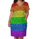 thumbnail image 3 of Bandera LGBT vibrante brillo sintético brilla orgullo igualdad amor matrimonio (Foto de brillo - No reflectante) Vestido de bolsillo suelto, 3 of 7
