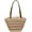 Beige, variant on Kukuzhu Women Large Beach Tote Bag Hand-woven Stripe Beach Travel Straw Handbag Shoulder Bag