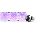 thumbnail image 2 of NZXT Kraken RGB 360mm - RL-KR360-W1 - AIO RGB CPU Liquid Cooler - LCD Display - 3 x F120RGB Core Fans Radiator Fans White LGA 1851/1700 & AMD AM5 Compatible, 2 of 9