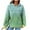 Mint Green, variant on YABCSAZ Plus Size Long Sleeve Hoodies for Women Casual Crewneck T Shirt Tops Striped Color Block Knitted Chunky Sweatshirts Soft Comfy Shirt Tops Trendy Pullover Hoodies